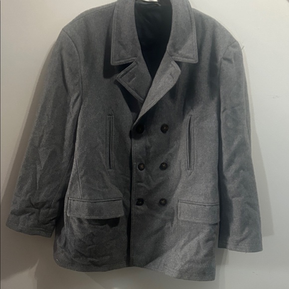Lauren Ralph Lauren Gray Double-Breasted Pea Coat - Picture 1 of 9